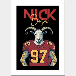 nick bosa the goat Posters and Art